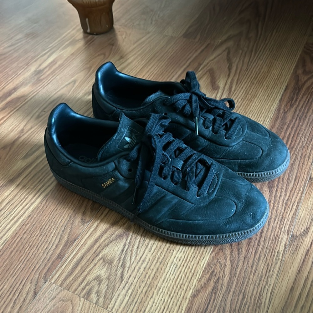 All black Adidas Sambas